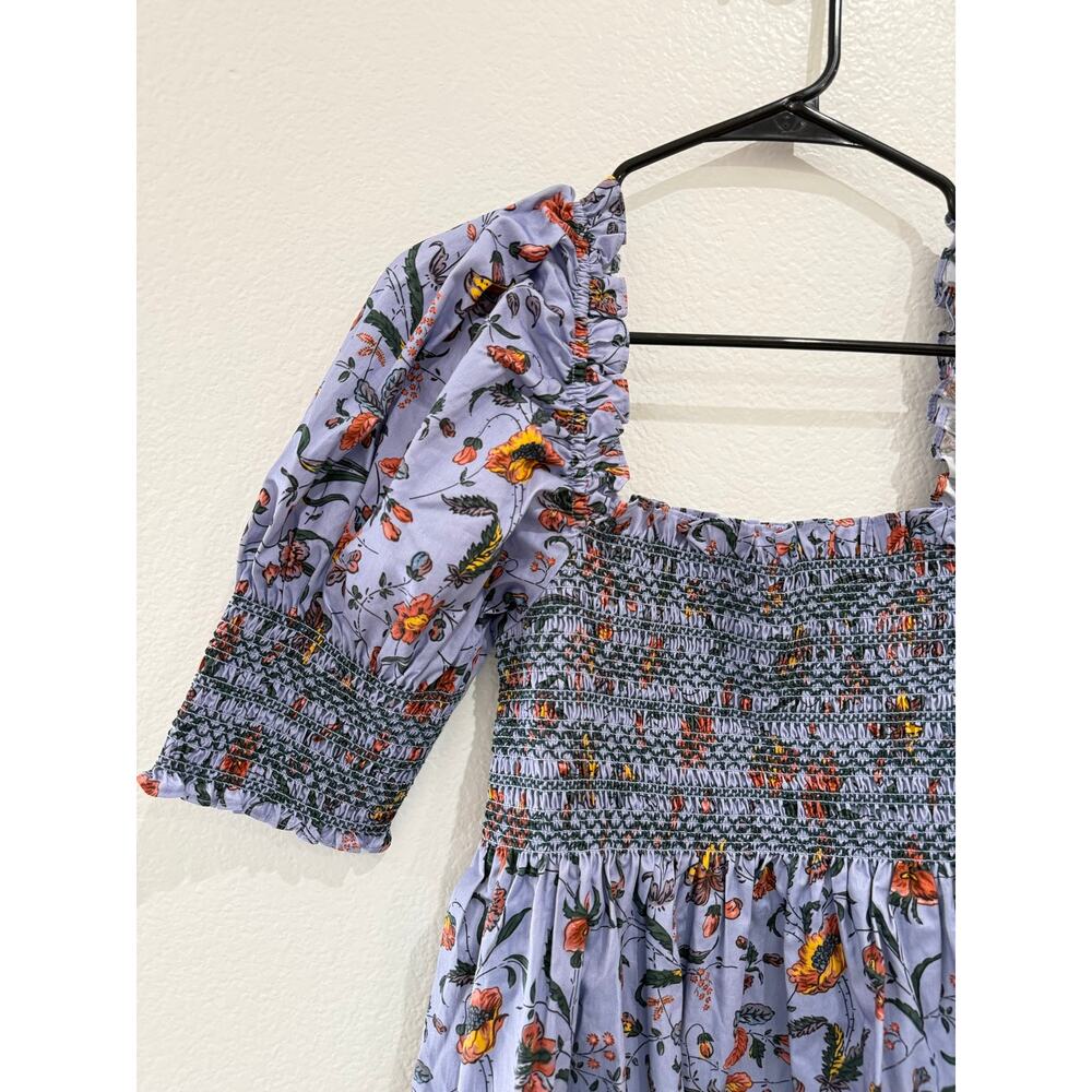 Hill House The Lila Mini Nap Dress Thistle Fleur Chintz Purple Floral Medium - Picture 9 of 16